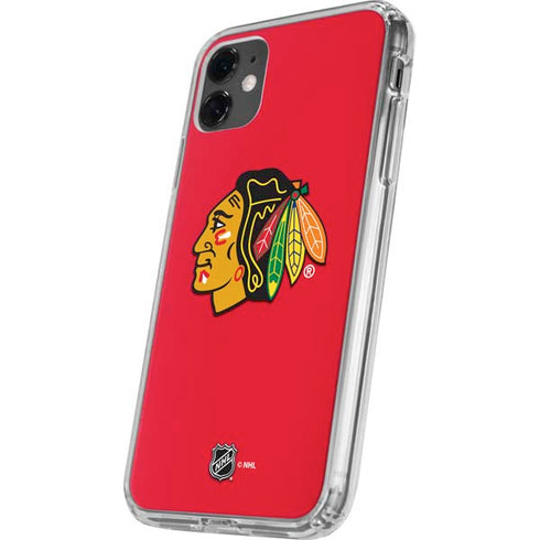 NHL Chicago Blackhawks Solid Background iPhone 11 Clear Case
