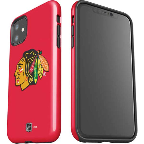 NHL Chicago Blackhawks Solid Background iPhone 11 Impact Case