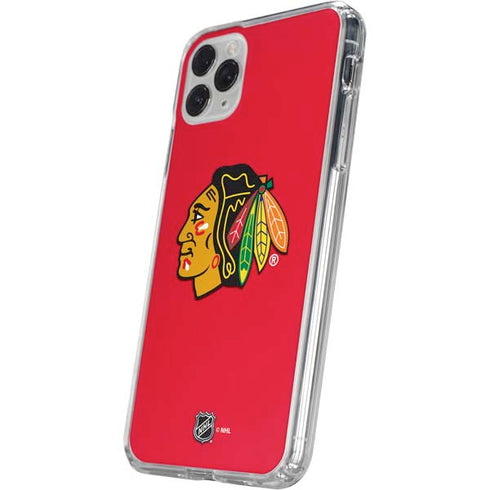 NHL Chicago Blackhawks Solid Background iPhone 11 Pro Clear Case