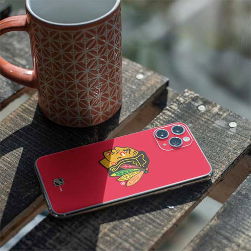 NHL Chicago Blackhawks Solid Background iPhone 11 Pro Skin