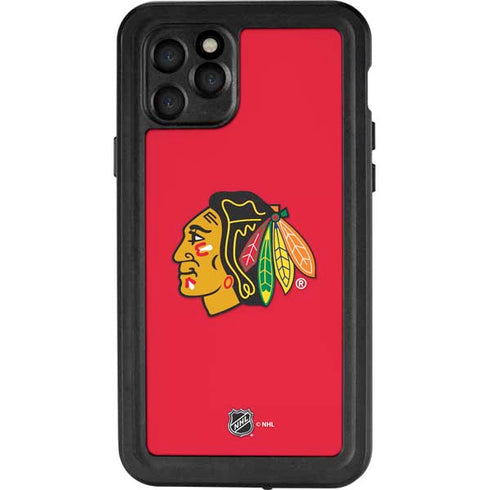 NHL Chicago Blackhawks Solid Background iPhone 11 Pro Waterproof Case