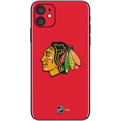 NHL Chicago Blackhawks Solid Background iPhone 11 Skin