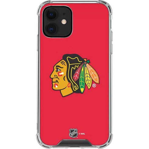 NHL Chicago Blackhawks Solid Background iPhone 12 Clear Case