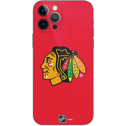 NHL Chicago Blackhawks Solid Background iPhone 12 Pro Skin
