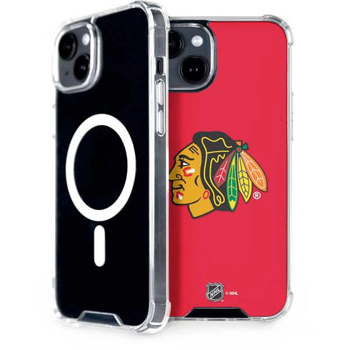 NHL Chicago Blackhawks Solid Background iPhone 13 MagSafe Case
