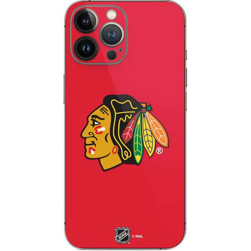 NHL Chicago Blackhawks Solid Background iPhone 13 Pro Max Skin