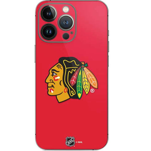 NHL Chicago Blackhawks Solid Background iPhone 13 Pro Skin