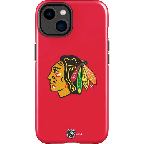 NHL Chicago Blackhawks Solid Background iPhone 14 Plus Impact Case