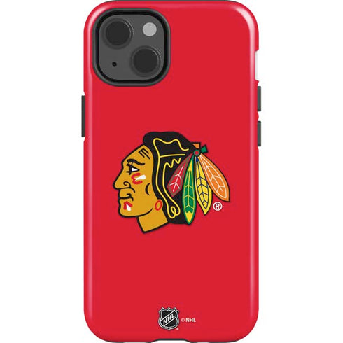 NHL Chicago Blackhawks Solid Background iPhone 15 Impact Case