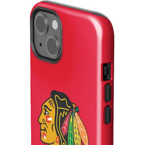 NHL Chicago Blackhawks Solid Background iPhone 15 Impact Case