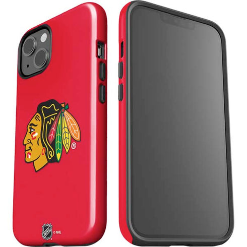 NHL Chicago Blackhawks Solid Background iPhone 15 Impact Case