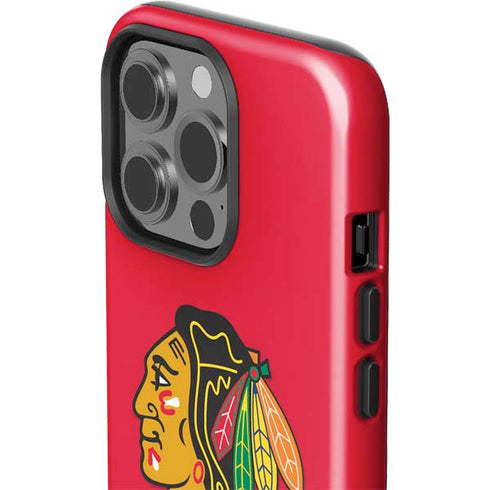 NHL Chicago Blackhawks Solid Background iPhone 15 Pro Impact Case