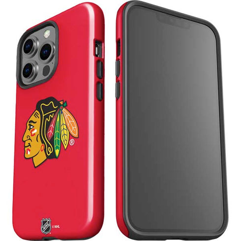 NHL Chicago Blackhawks Solid Background iPhone 15 Pro Impact Case