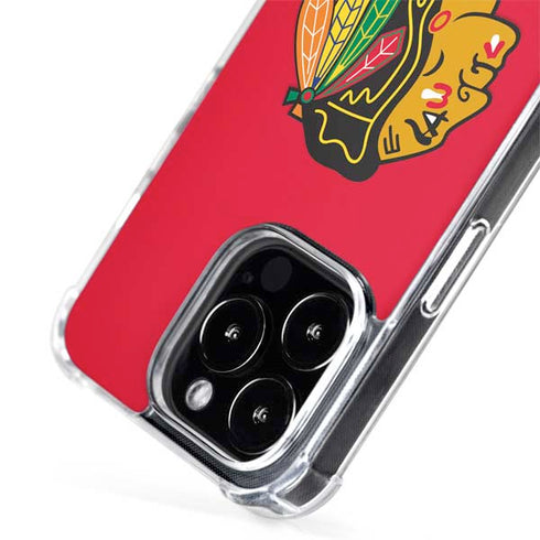 NHL Chicago Blackhawks Solid Background iPhone 14 Pro Max MagSafe Case