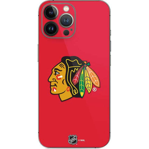 NHL Chicago Blackhawks Solid Background iPhone 14 Pro Max Skin