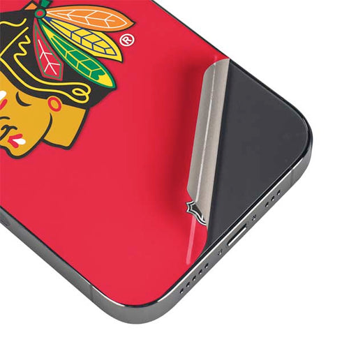 NHL Chicago Blackhawks Solid Background iPhone 14 Pro Max Skin