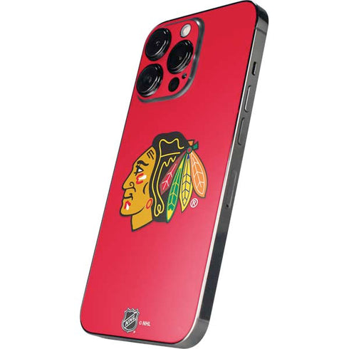 NHL Chicago Blackhawks Solid Background iPhone 14 Pro Skin