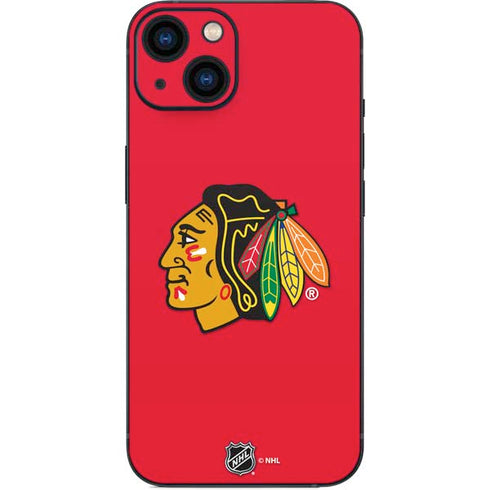 NHL Chicago Blackhawks Solid Background iPhone 14 Skin