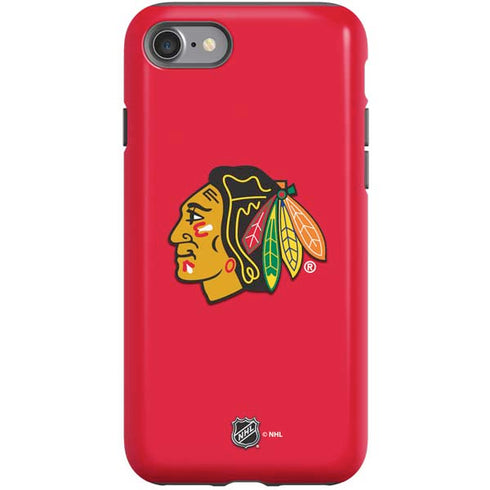 NHL Chicago Blackhawks Solid Background iPhone SE (2nd & 3rd Gen) Pro Case