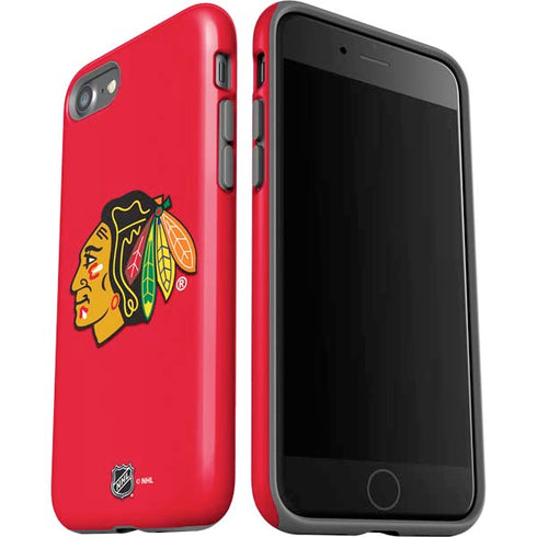 NHL Chicago Blackhawks Solid Background iPhone SE (2nd & 3rd Gen) Pro Case