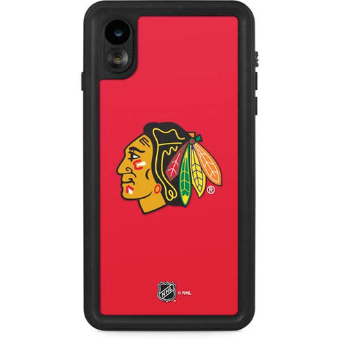 NHL Chicago Blackhawks Solid Background iPhone XR Waterproof Case