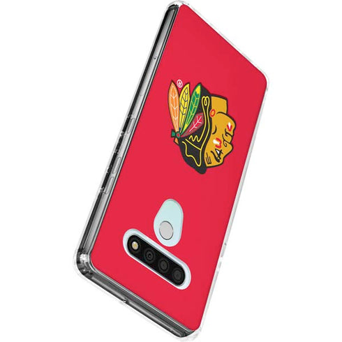 NHL Chicago Blackhawks Solid Background LG Stylo 6 Clear Case