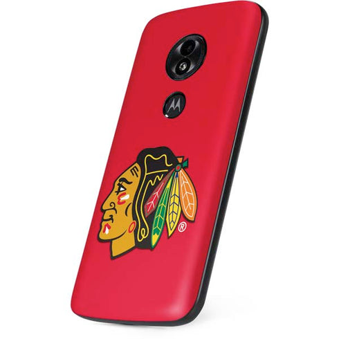 NHL Chicago Blackhawks Solid Background Moto E5 Play Skin