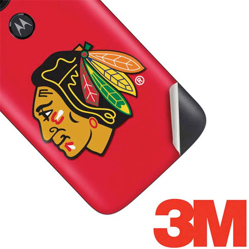 NHL Chicago Blackhawks Solid Background Moto E5 Play Skin