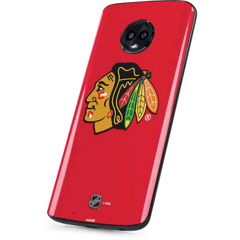 NHL Chicago Blackhawks Solid Background Moto G6 Skin