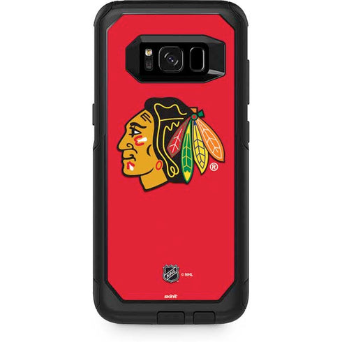 NHL Chicago Blackhawks Solid Background Otterbox Commuter Galaxy Skin