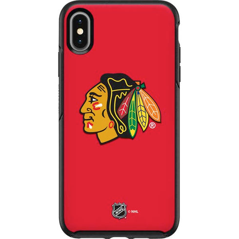NHL Chicago Blackhawks Solid Background Otterbox Symmetry iPhone Skin
