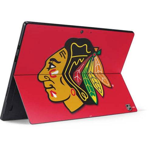 NHL Chicago Blackhawks Solid Background Surface Pro 7 Skin