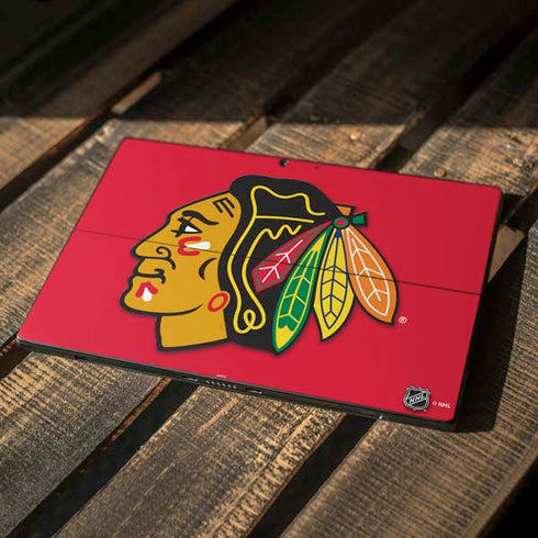 NHL Chicago Blackhawks Solid Background Surface Pro 7 Skin