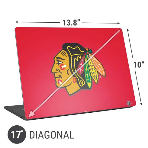 NHL Chicago Blackhawks Solid Background Universal Laptop 17in (13.8 x 10in) Skin