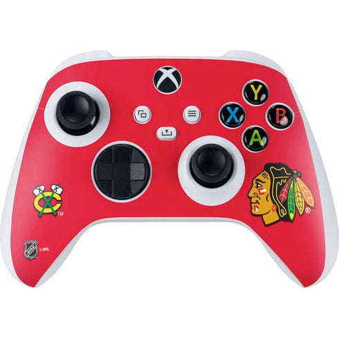 NHL Chicago Blackhawks Solid Background Xbox Series S Controller Skin