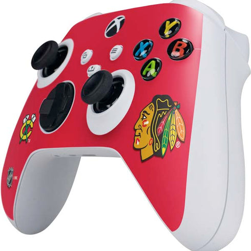 NHL Chicago Blackhawks Solid Background Xbox Series S Controller Skin
