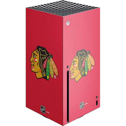 NHL Chicago Blackhawks Solid Background Xbox Series X Console Skin
