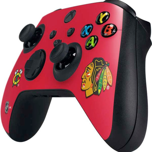 NHL Chicago Blackhawks Solid Background Xbox Series X Controller Skin