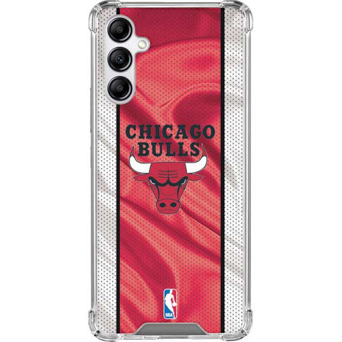 NBA Chicago Bulls Away Jersey Galaxy A14 5G Clear Case