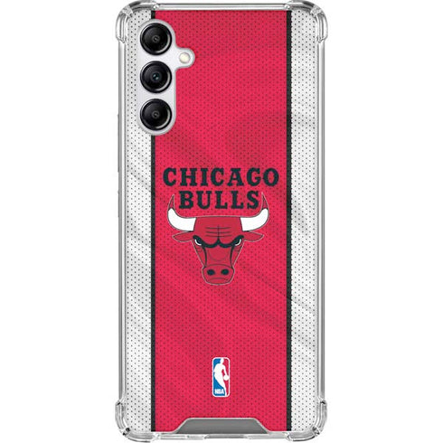 NBA Chicago Bulls Away Jersey Galaxy A15 5G Clear Case