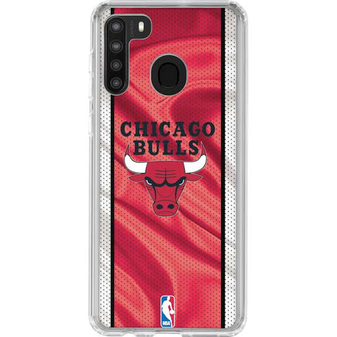 NBA Chicago Bulls Away Jersey Galaxy A21 Clear Case