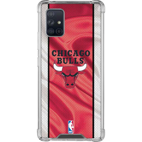 NBA Chicago Bulls Away Jersey Galaxy A71 5G Clear Case