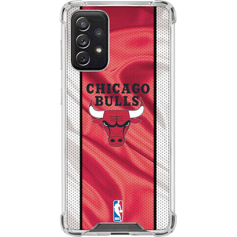 NBA Chicago Bulls Away Jersey Galaxy A72 5G Clear Case