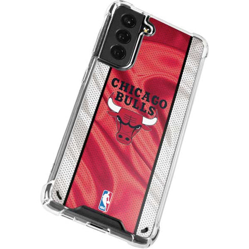 NBA Chicago Bulls Away Jersey Galaxy S21 5G Clear Case