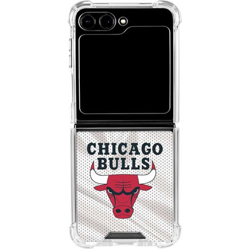 NBA Chicago Bulls Away Jersey Galaxy Z Flip5 5G Clear Case