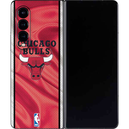 NBA Chicago Bulls Away Jersey Galaxy Z Fold4 5G Skin