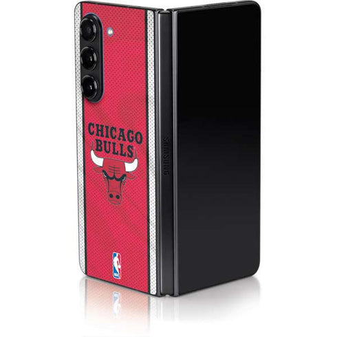NBA Chicago Bulls Away Jersey Galaxy Z Fold5 5G Skin