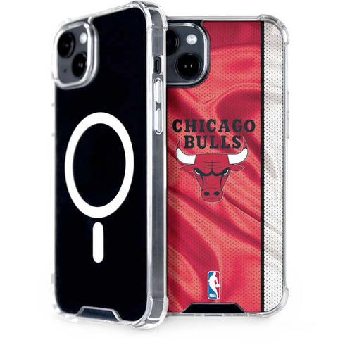 NBA Chicago Bulls Away Jersey iPhone 15 Plus MagSafe Case