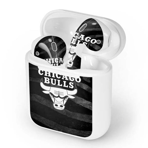NBA Chicago Bulls Black Animal Print Apple AirPods Skin