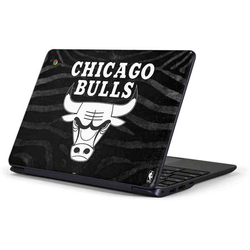 NBA Chicago Bulls Black Animal Print Samsung Chromebook Skin